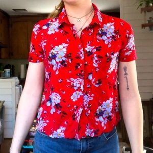 Small petite ardene hawaiian crop top